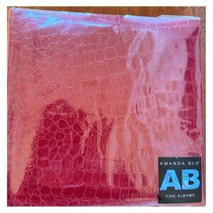 Amanda  Blu Dark Red Faux Croc 8.5" x 8.5"  Photo Album:  AMAZING PRICE
